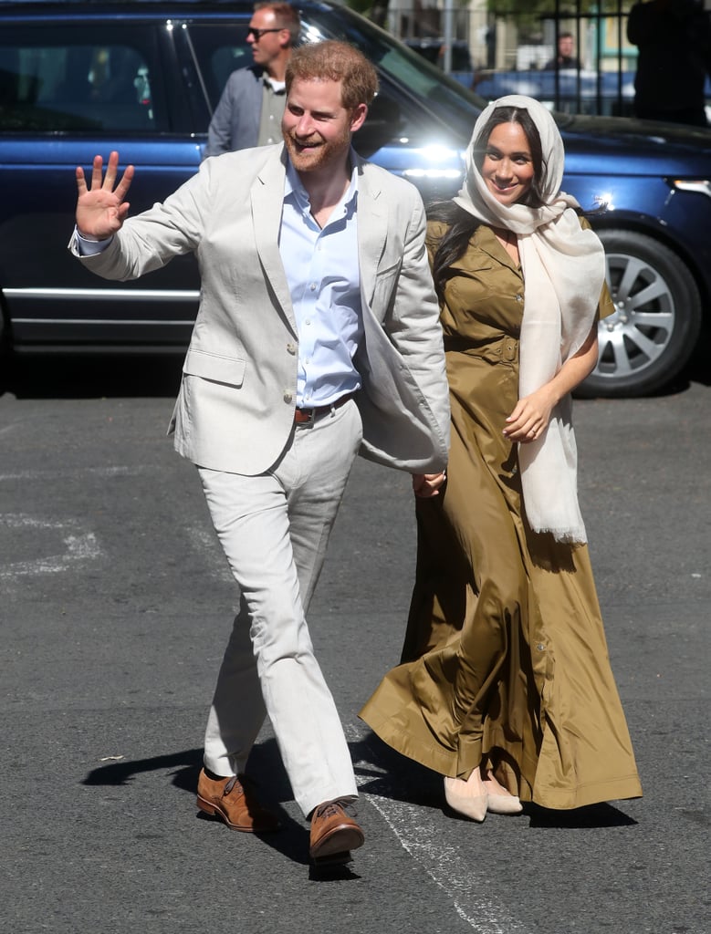 Meghan Markle Wearing a Green Maxi Dress