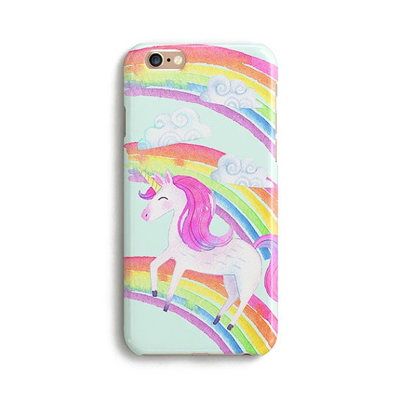 Unicorn Watercolor Rainbow Phone Case