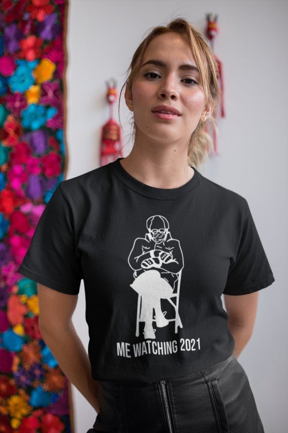 Funny Bernie's Mittens Sitting T-Shirt