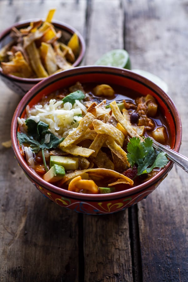 Cheesy Chicken Tortilla Tortellini Soup