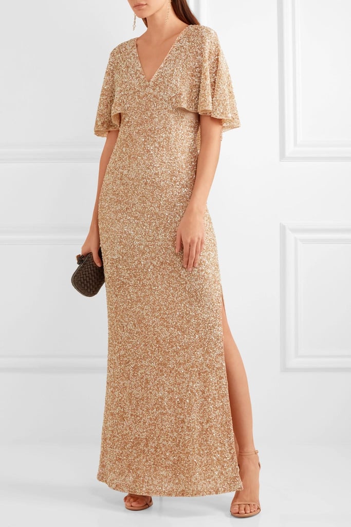 champagne color sequin dress