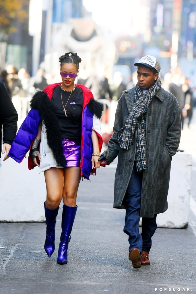 Rihanna and A$AP Rocky Outside Christie's NY
