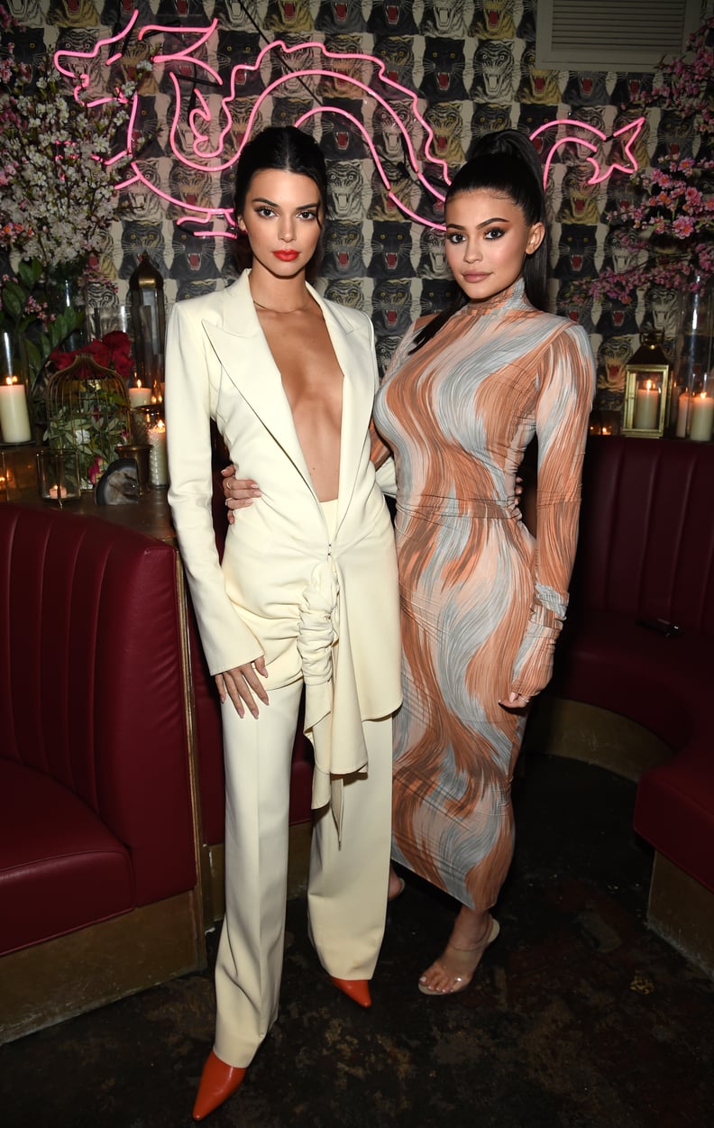 NEW YORK, NY - MAY 08:  (L-R) Model Kendall Jenner and Founder, Kylie Cosmetics Kylie Jenner attend an intimate dinner hosted by The Business of Fashion to celebrate its latest special print edition 'The Age of Influence' at Peachy's/Chinese Tuxedo on May