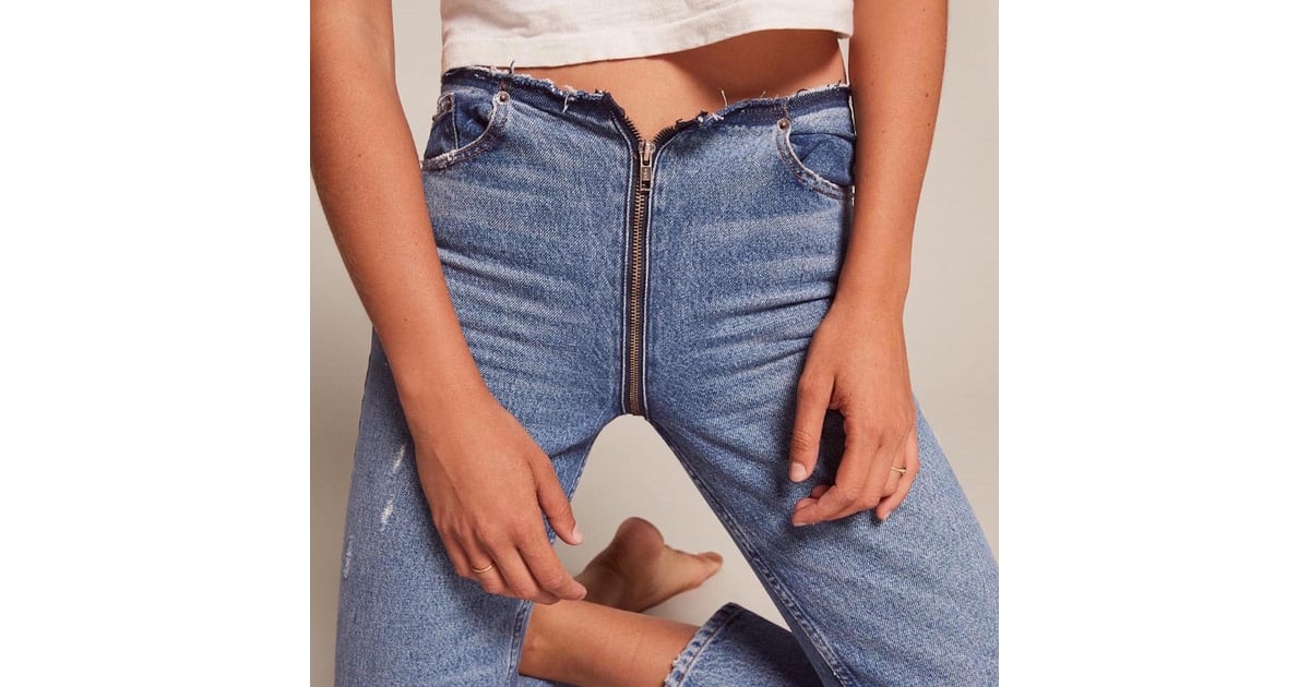 reformation zipper jeans