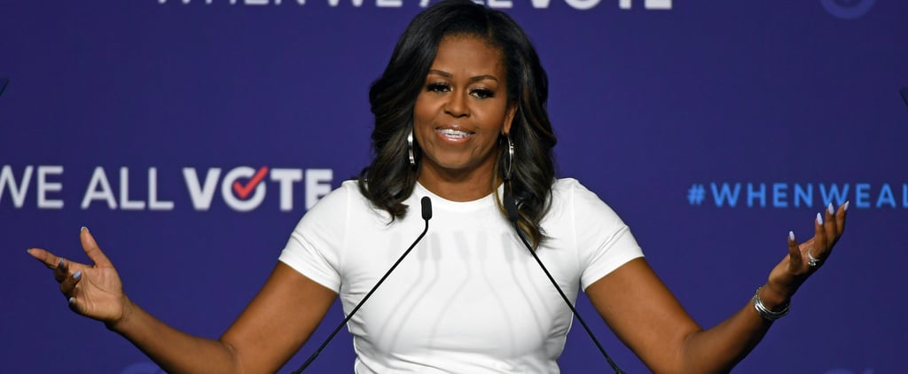 Michelle Obama Ruffled Pants at Rally in Las Vegas 2018