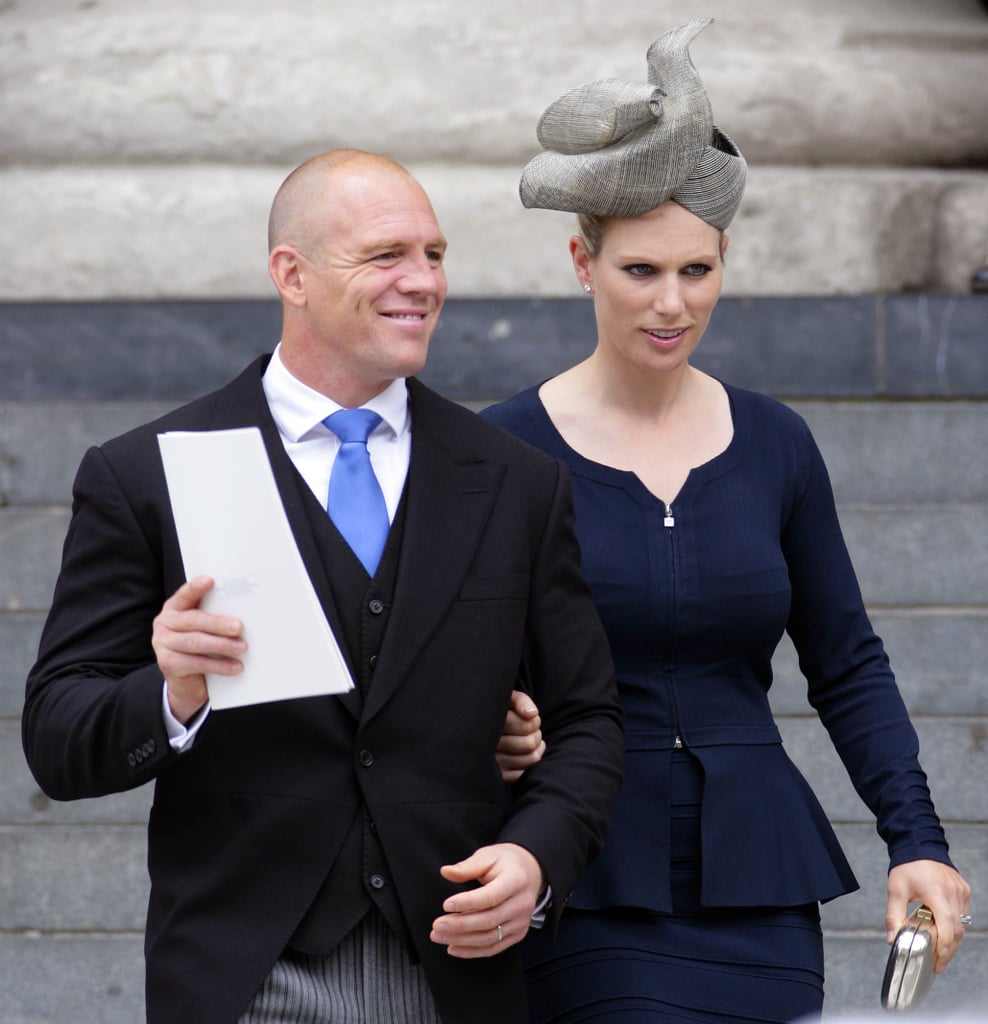 Zara and her husband, Mike, attended the Service of Thanksgiving for Queen Elizabeth's Diamond Jubilee in 2012.