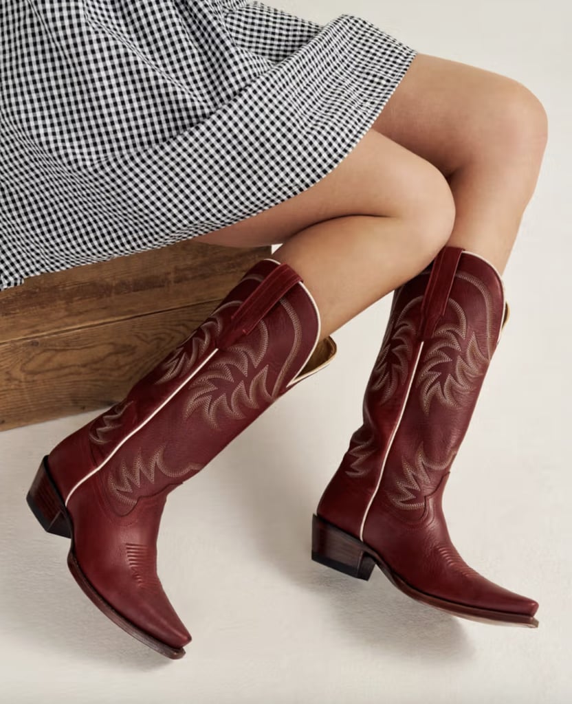 Tecovas The Annie in Scarlet Cowhide ($345)
Another fashionable item that doubles as decor in my bedroom: my Tecovas. I've worn them everywhere — most recently on a trip to Nashville — but I actually picked them up in Austin, TX. I love them for all they're worth: comfortable, stylish, and highly durable. They're basically everything you want in a cowboy boot. Of course, I don't need that level of durability for my everyday wear; I typically pair mine with frilly dresses or jeans for style. If the person you're buying for has requested cowboy boots, these are a worthy investment.