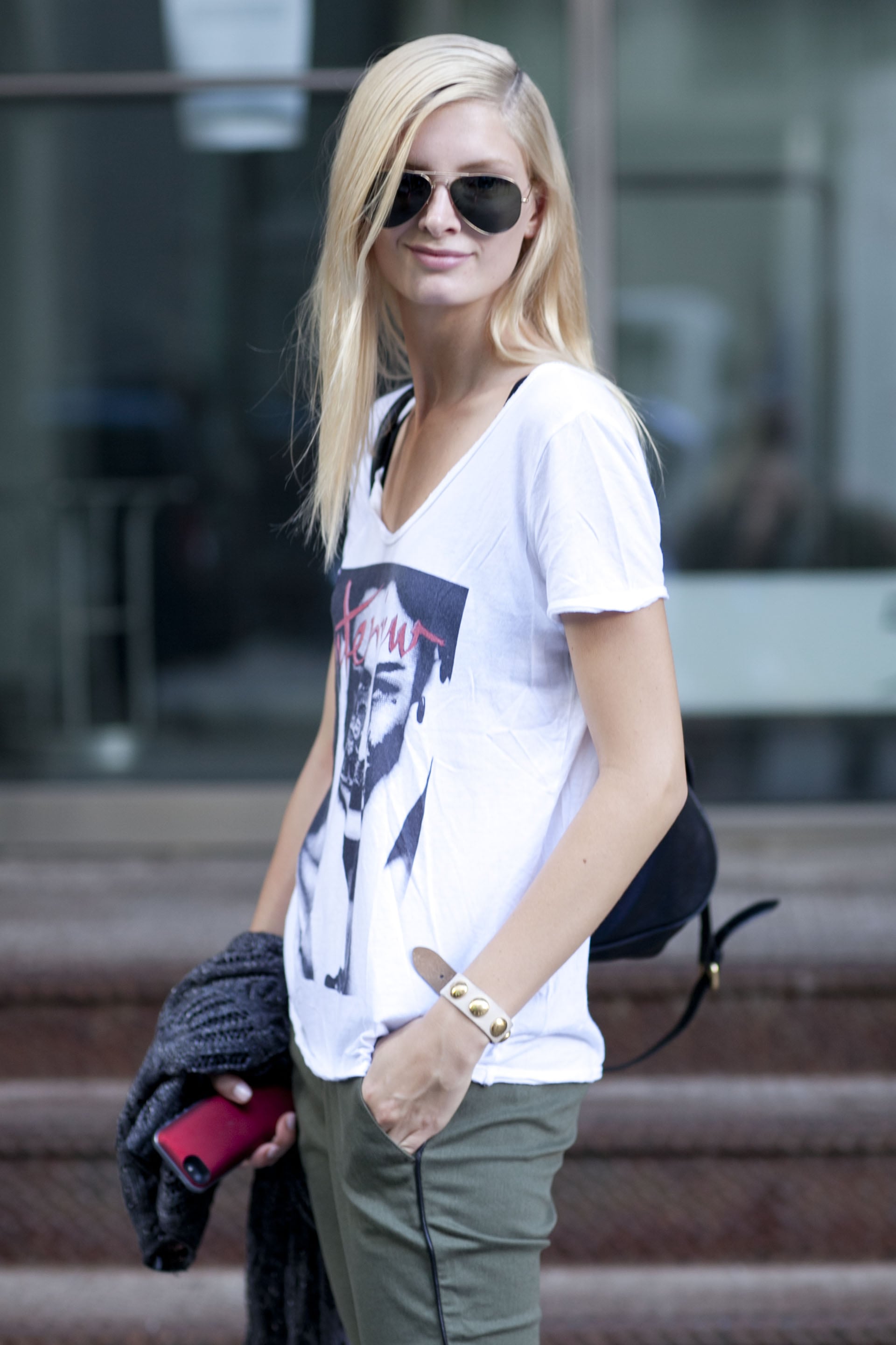 Cool Off Style Aviators and a t-shirt get our vote for cool off-duty style.