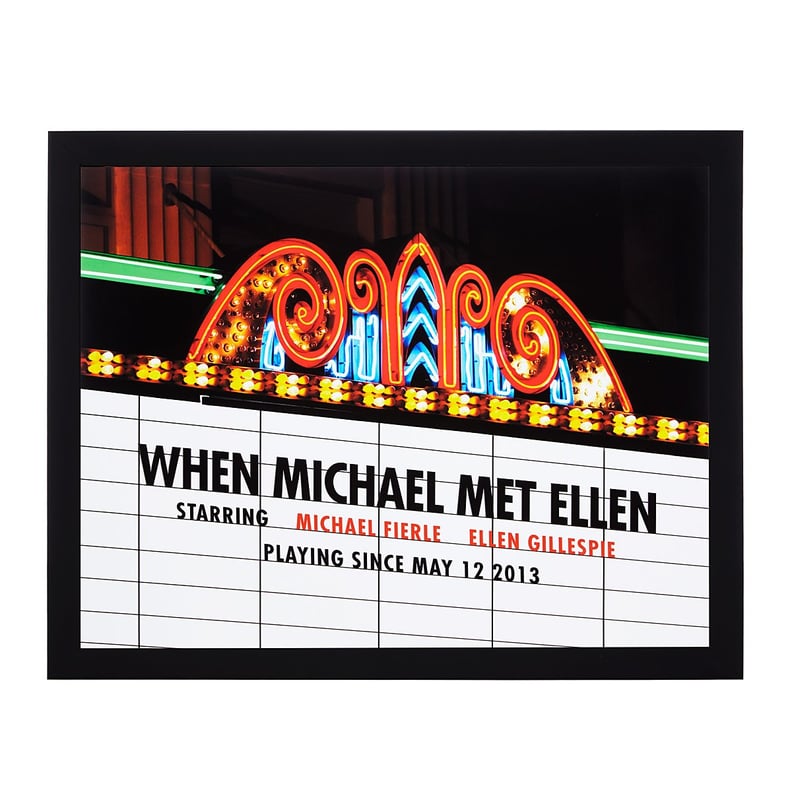 A Cinematic Gift: Personalized Movie Marquee Photo Print