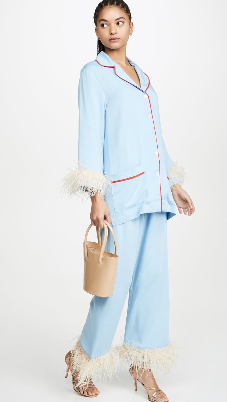 Sleeper Blue PJ Set With Feathers