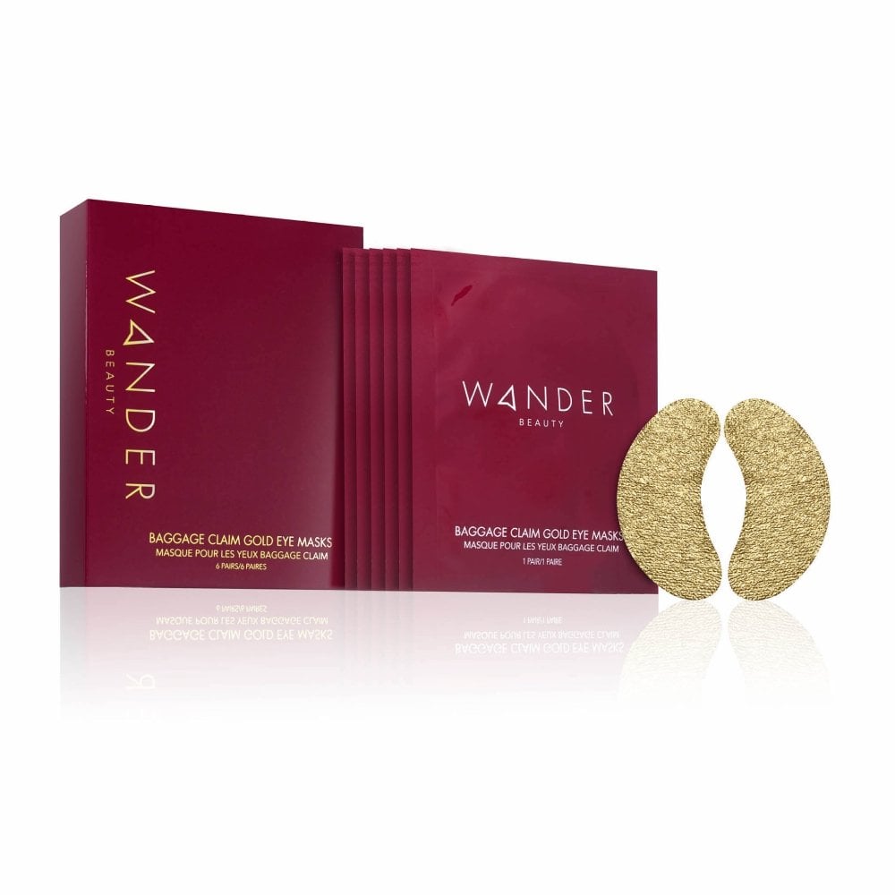 Wander Beauty Baggage Claim Gold Eye Masks