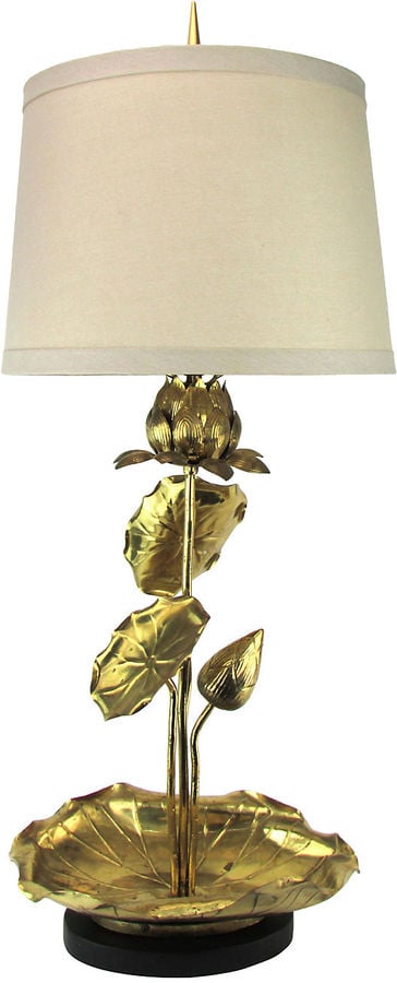 One Kings Lane Vintage Tommi Parzinger-Style Brass Lotus Lamp ($395)