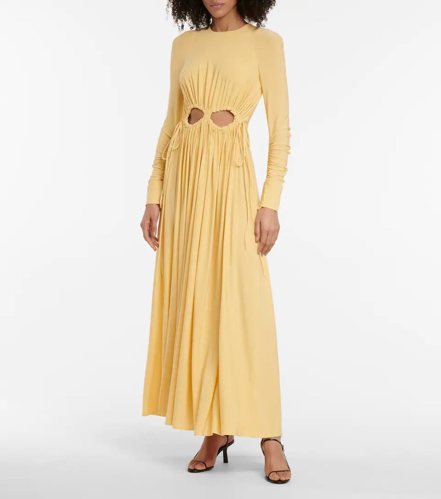 Victoria Beckham Cutout Ruched Maxi Dress