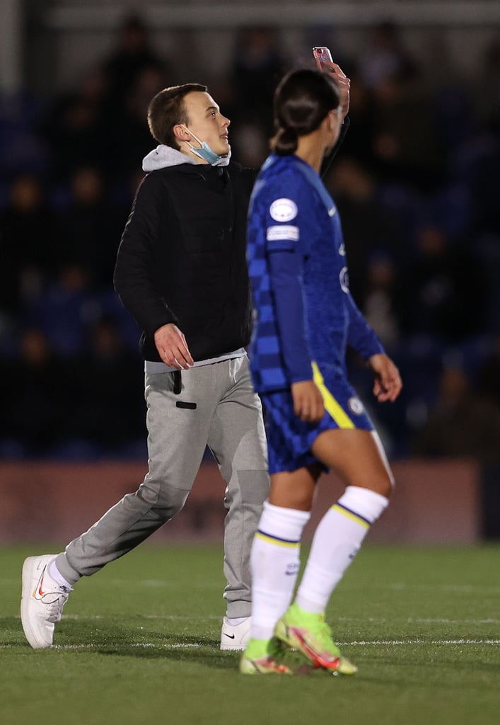 Sam Kerr Takes Down Pitch Invader at Chelsea-Juventus Game