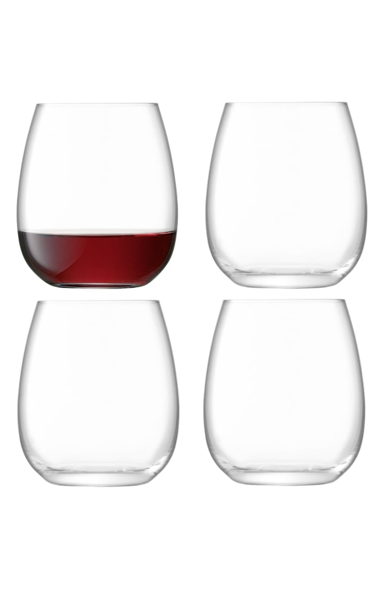 LSA Borough Set of 4 Stemless Wine Glasses
