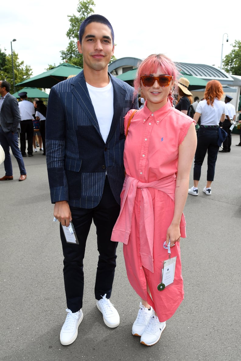 Maisie Williams and Reuben Selby at Wimbledon 2019