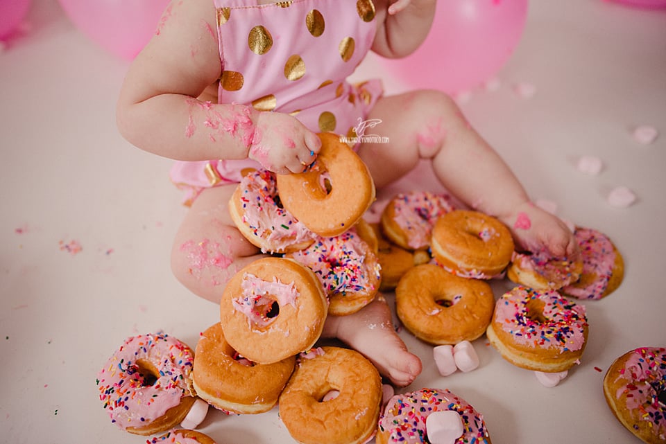 First Birthday Doughnut Smash Photoshoot