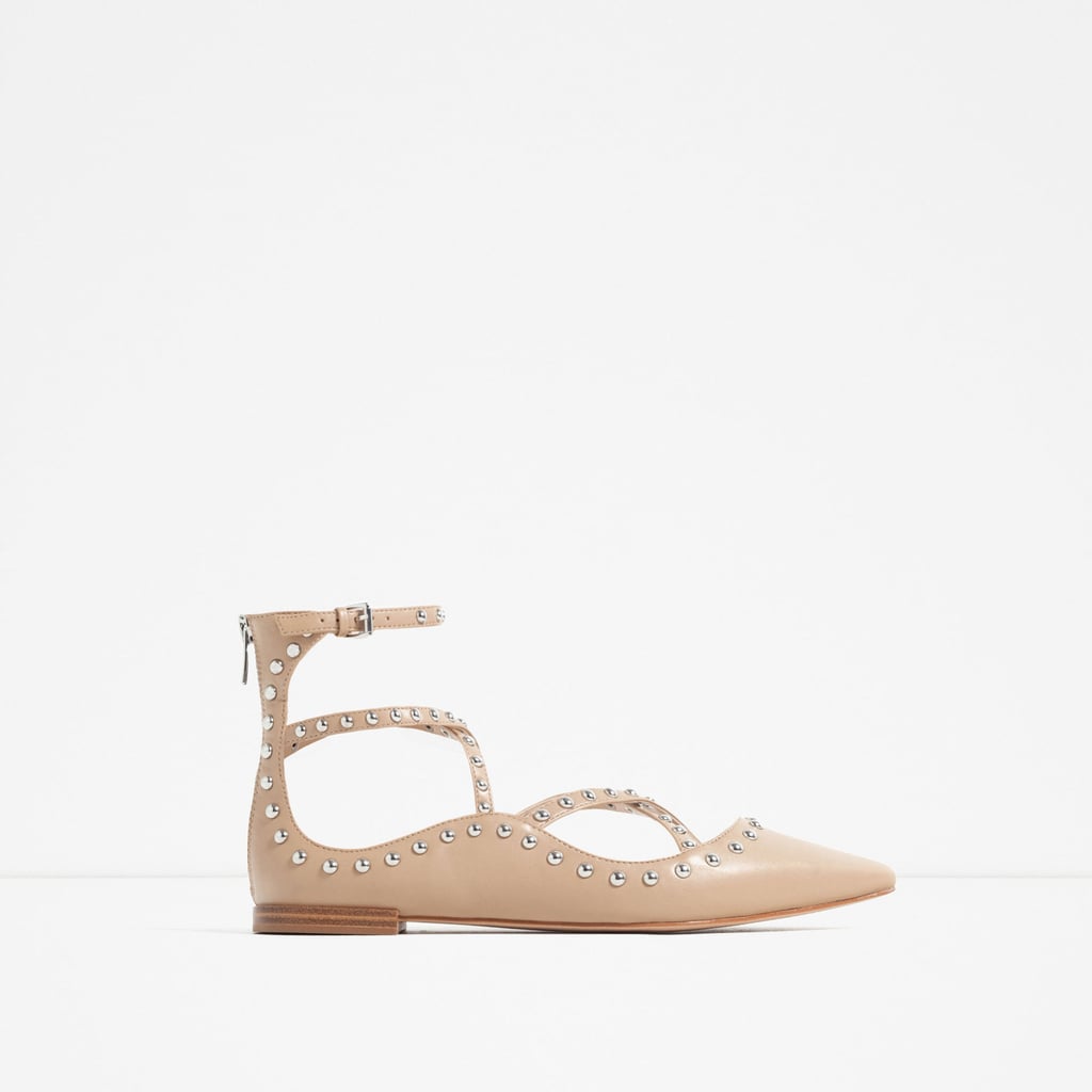 Zara Studded Ballerinas ($70)