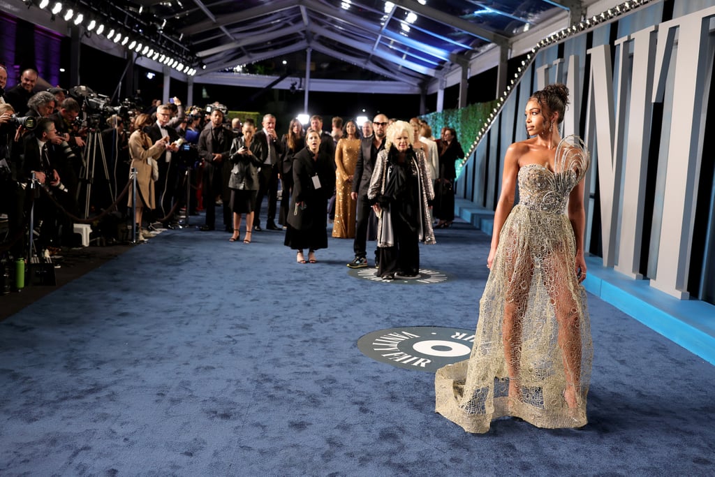 Lori Harvey's Tony Ward Dress at Vanity Fair Oscars Party