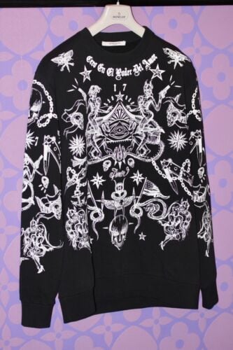 Shop Original: Givenchy Paris Pre-Owned Crewneck Tattoo Print Sweatshirt