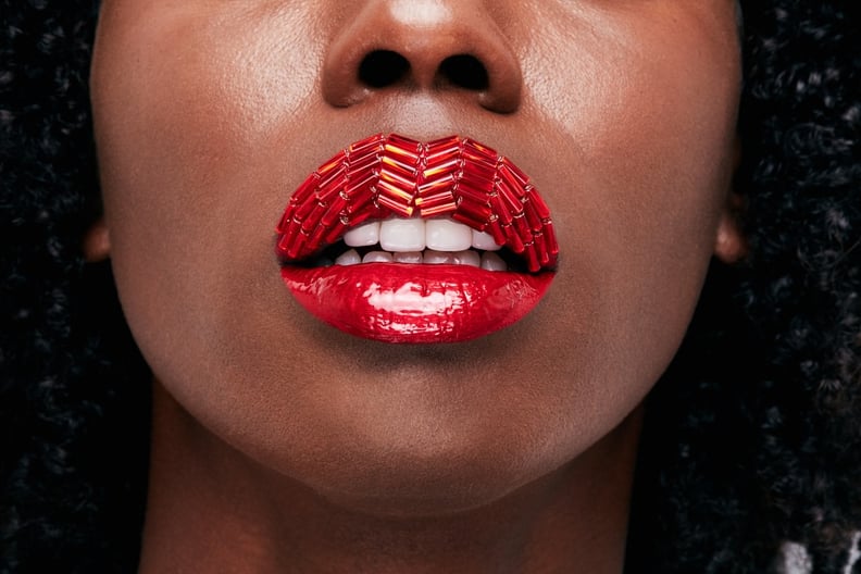 Lip Art Created Using the Crimson Chrome Shade