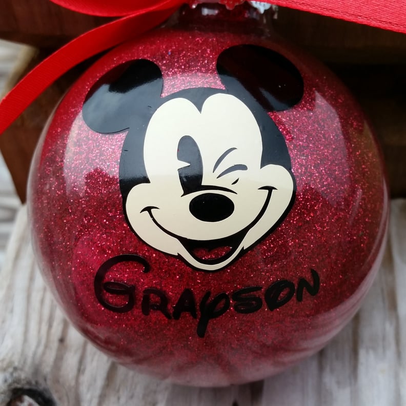 Mickey Glitter Ball Ornament