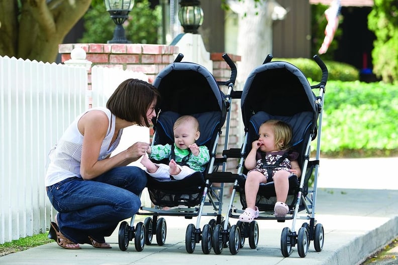 Attach strollers to make afternoon walks manageable.