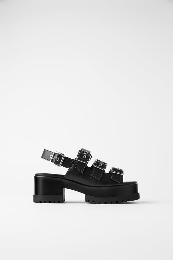 Zara Lug Sole Buckle Platform Sandals