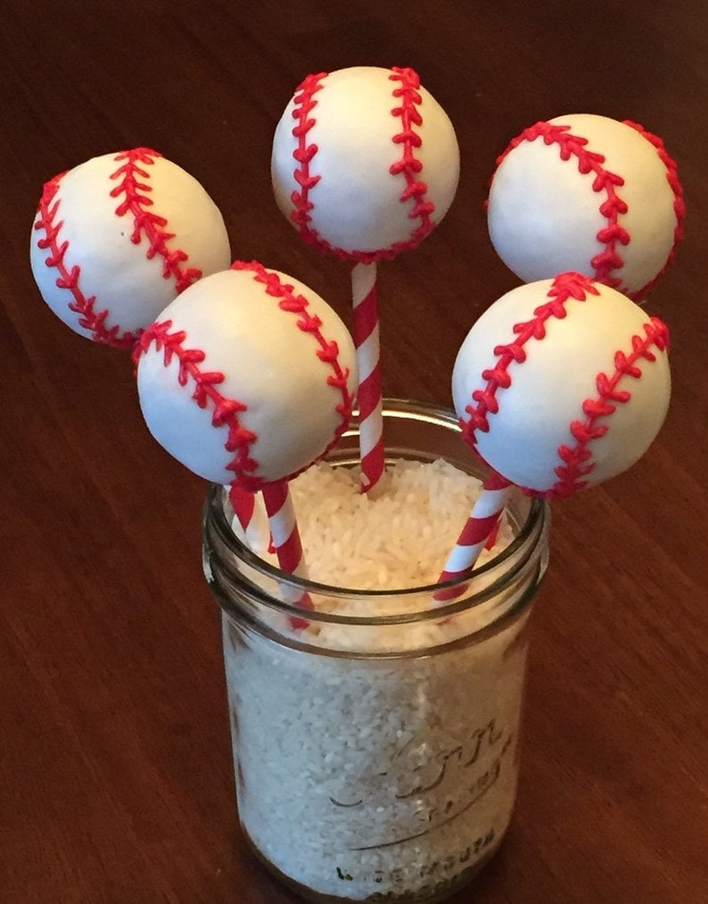 Baseball Cake Pops