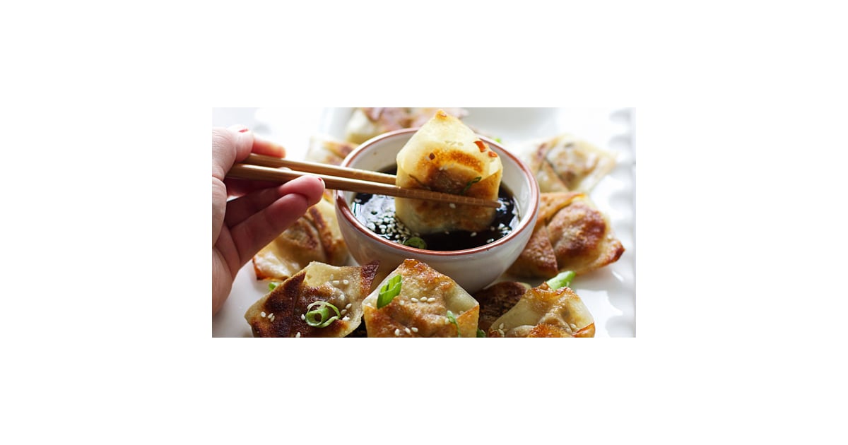Easy Asian Dumplings With Hoisin Dipping Sauce Wonton Wrapper Recipes