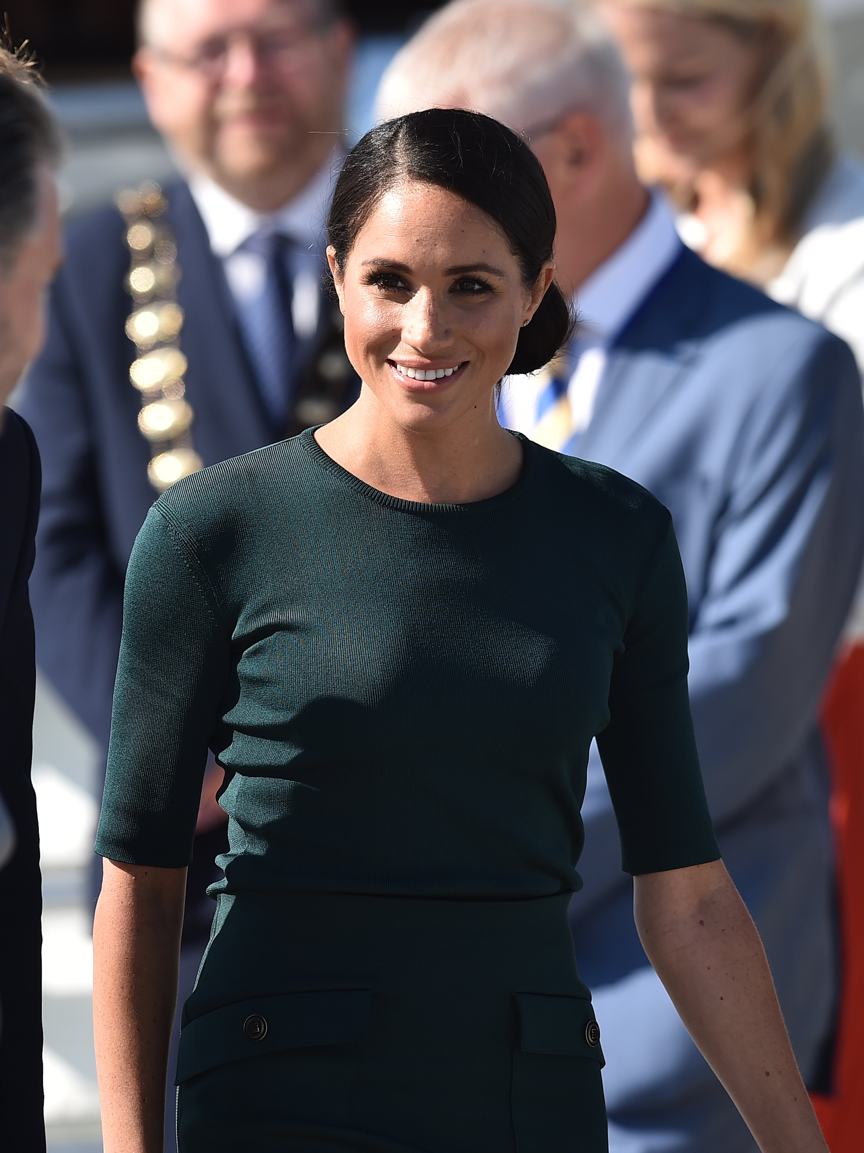 The Sophisticated Green Ensemble  Meghan markle, Strathberry, Duchess