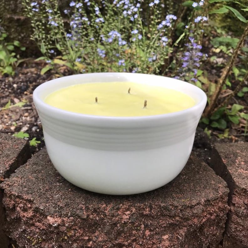 Citronella Lemongrass Essential Oil Soy Wax Candle Upcycled