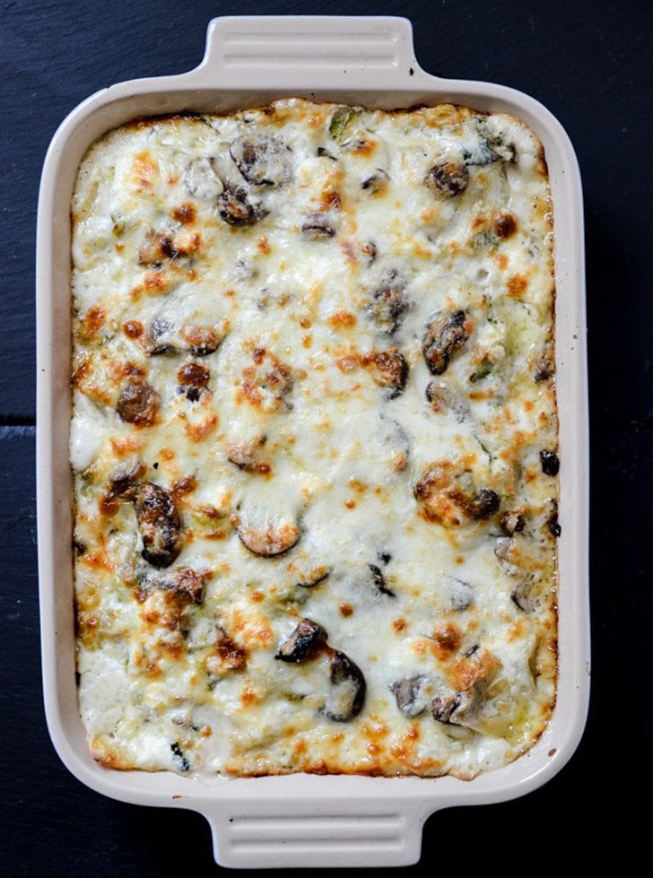Mushroom and Brussels Sprouts Lasagna