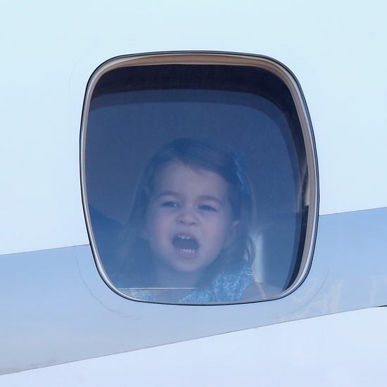 George and Charlotte Looking Out of Plane Windows Pictures