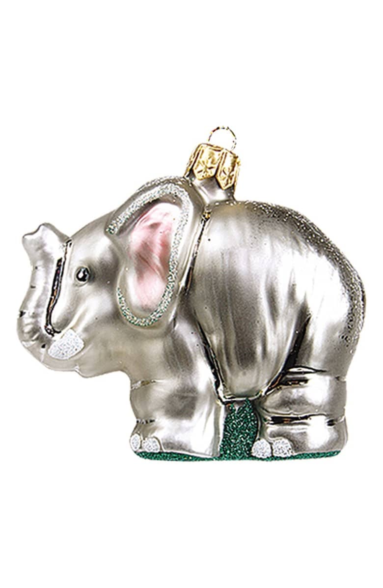Nordstrom at Home Elephant Handblown Glass Ornament