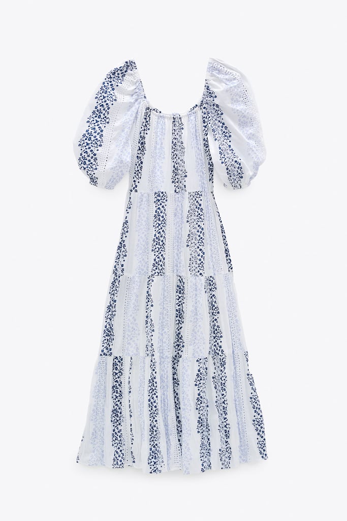 Zara Printed and Embroidered Dress