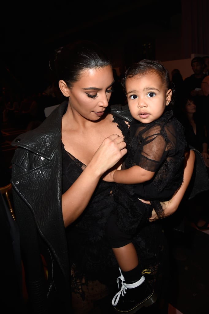 Kim Kardashian and North West at the Givenchy Show