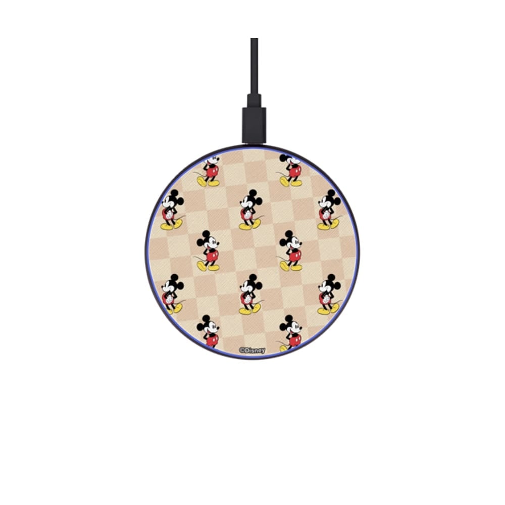 Checker Mickey - Cream Wireless Charger