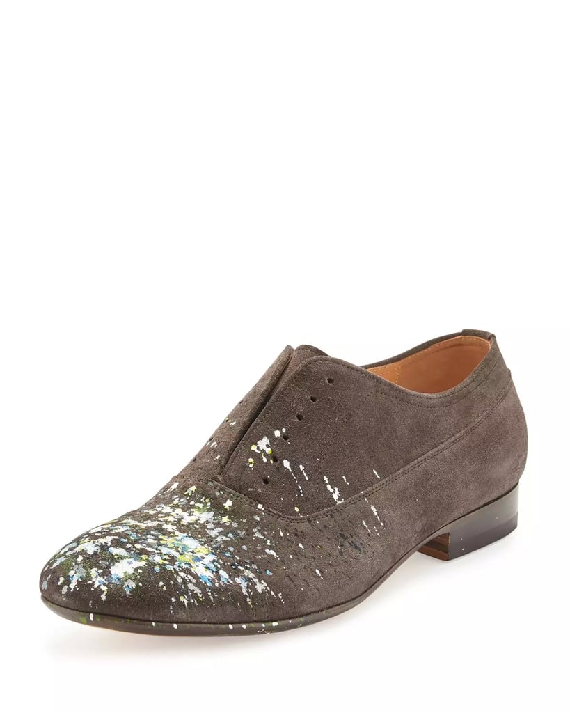 Maison Margiela Paint-Splatter Laceless Oxford Shoe ($795)