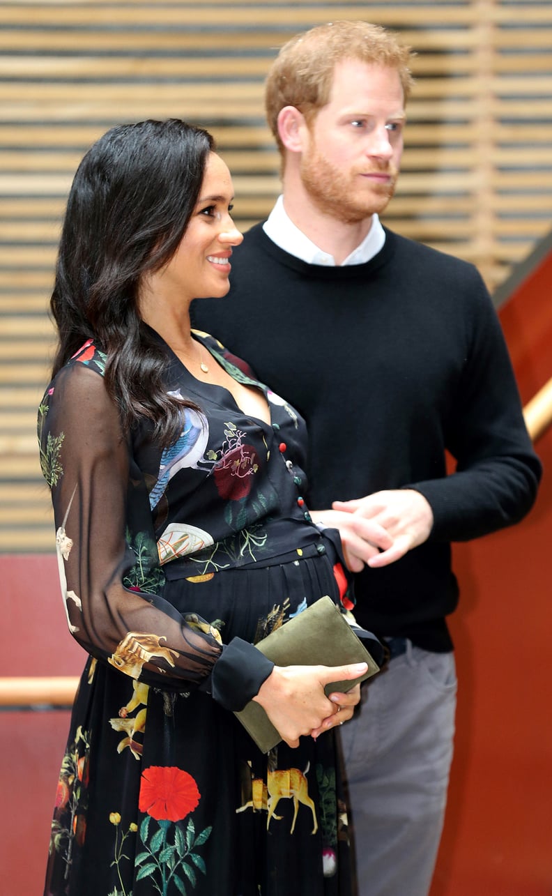 Meghan Markle Oscar de la Renta Animal Dress PS Fashion