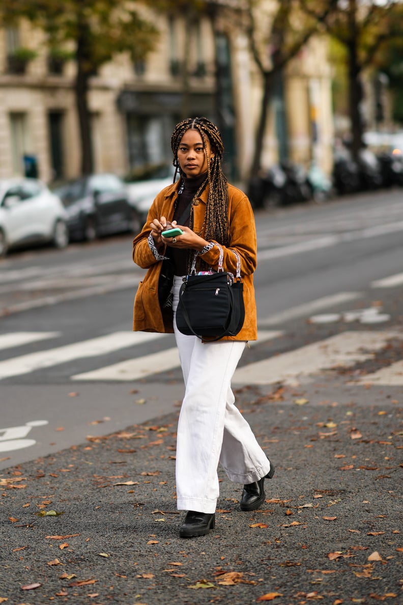 Heeled Ankle Boots With Wide-Leg Jeans