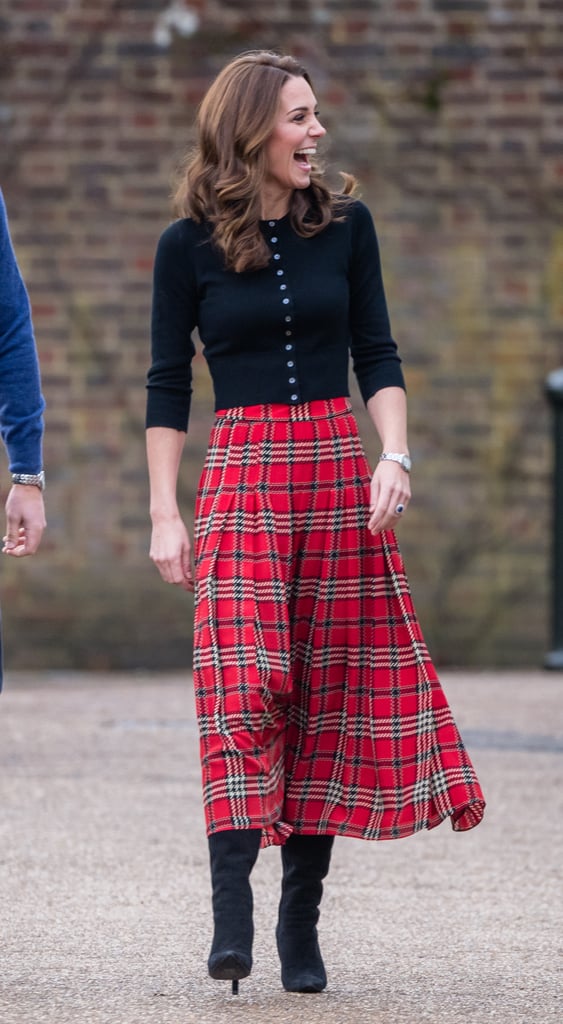 Kate Middleton's Plaid Midi Skirt December 2018