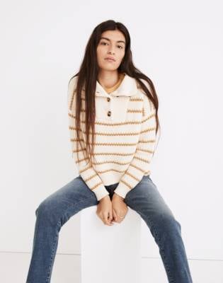 Madewell Canby Button Mockneck Sweater