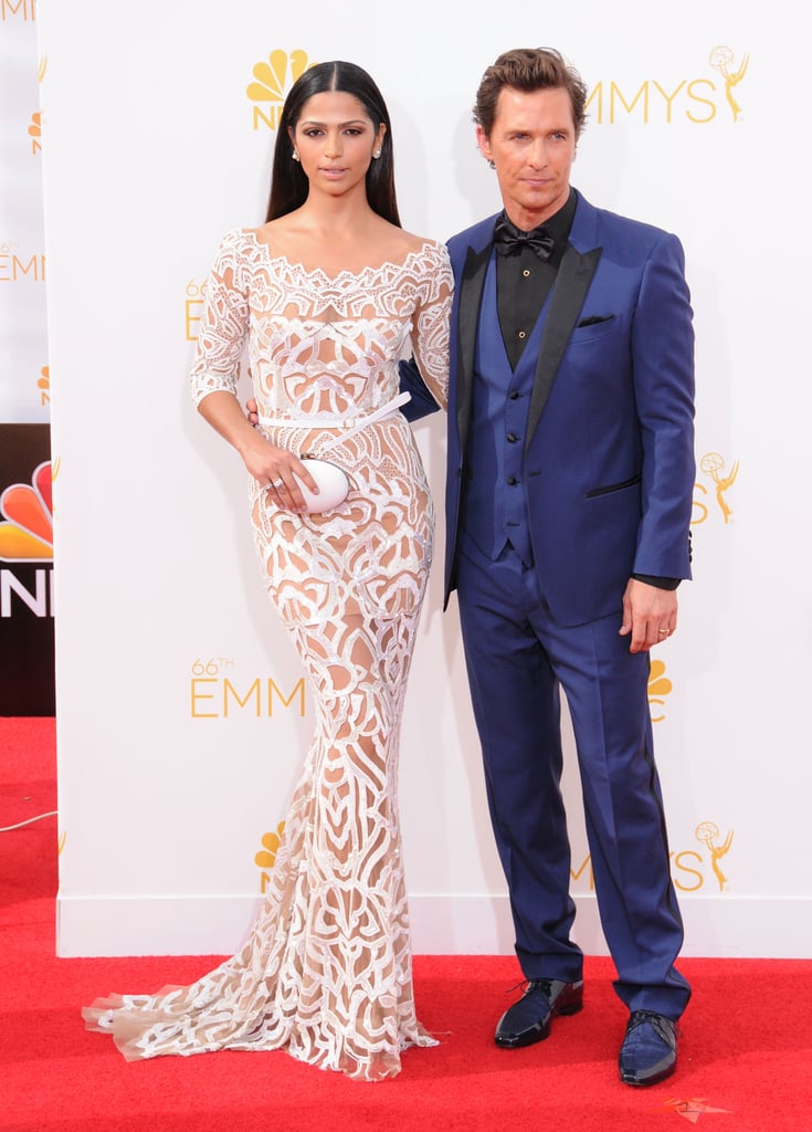 We love Camila's daring, cutout Zuhair Murad dress, but we love the fact that her clutch was from Aldo even more.