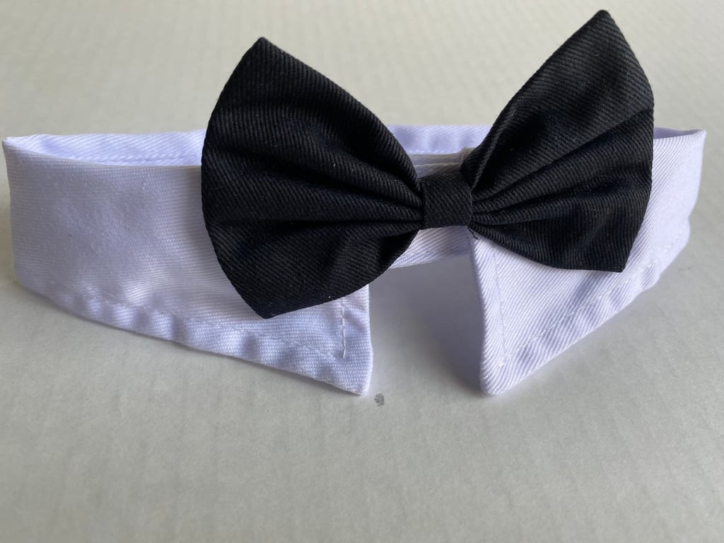 Tuxedo Collar With Bow Tie Dog or Cat Accessory