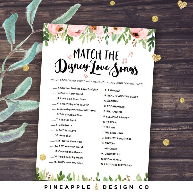 Party Supplies Party Favors &amp; Games Love Song Game Printable Game ...