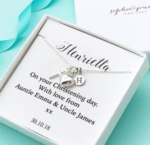 Sophie Jones Jewellery Personalised Sterling Silver Christening Necklace