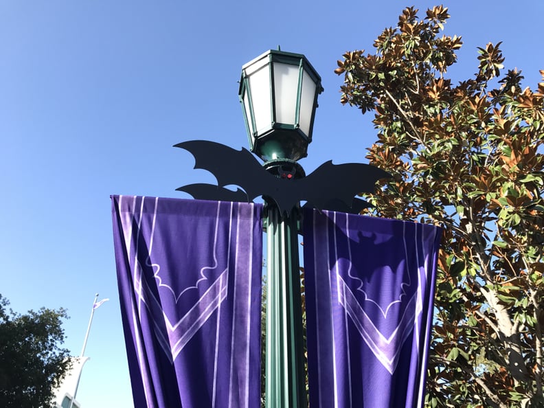 Bats take over every lamp post in California Adventure.