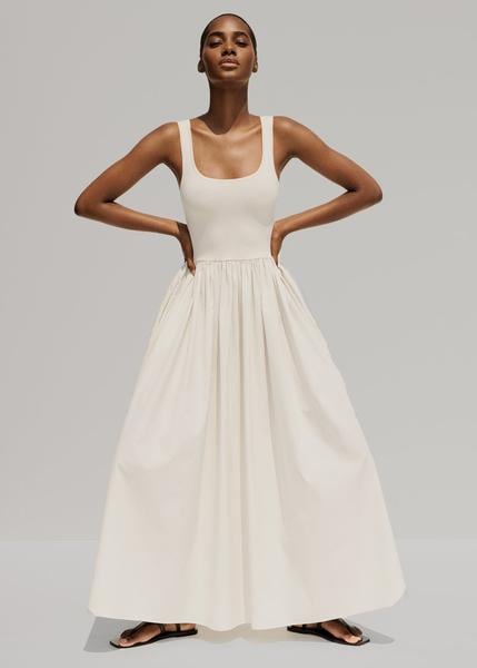 MATTEAU | Knit and Cotton Dress