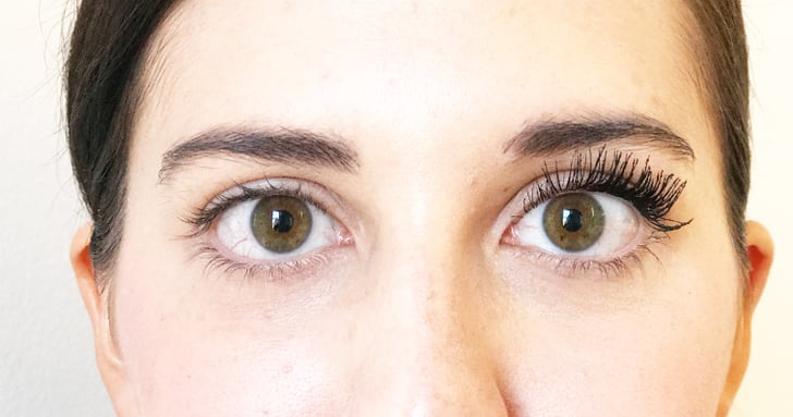 2 Coats of Tarte Maneater Mascara on Left Eye